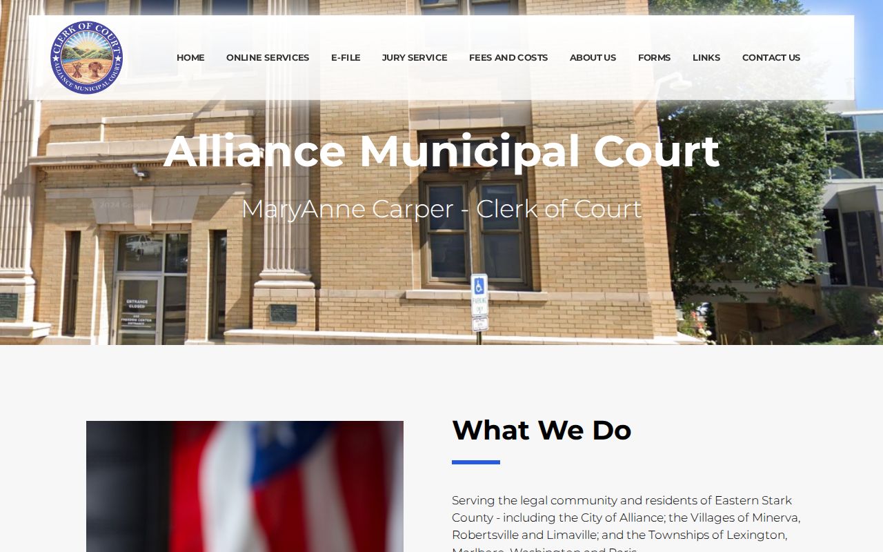 Alliance court docket and Alliance Municipal Court Clerk official site
