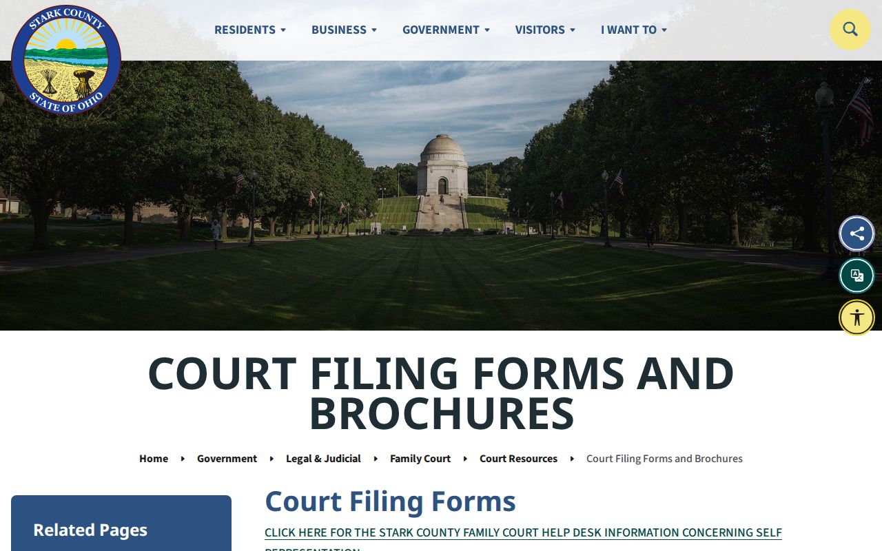 Stark County civil court docket Family Court filing resources