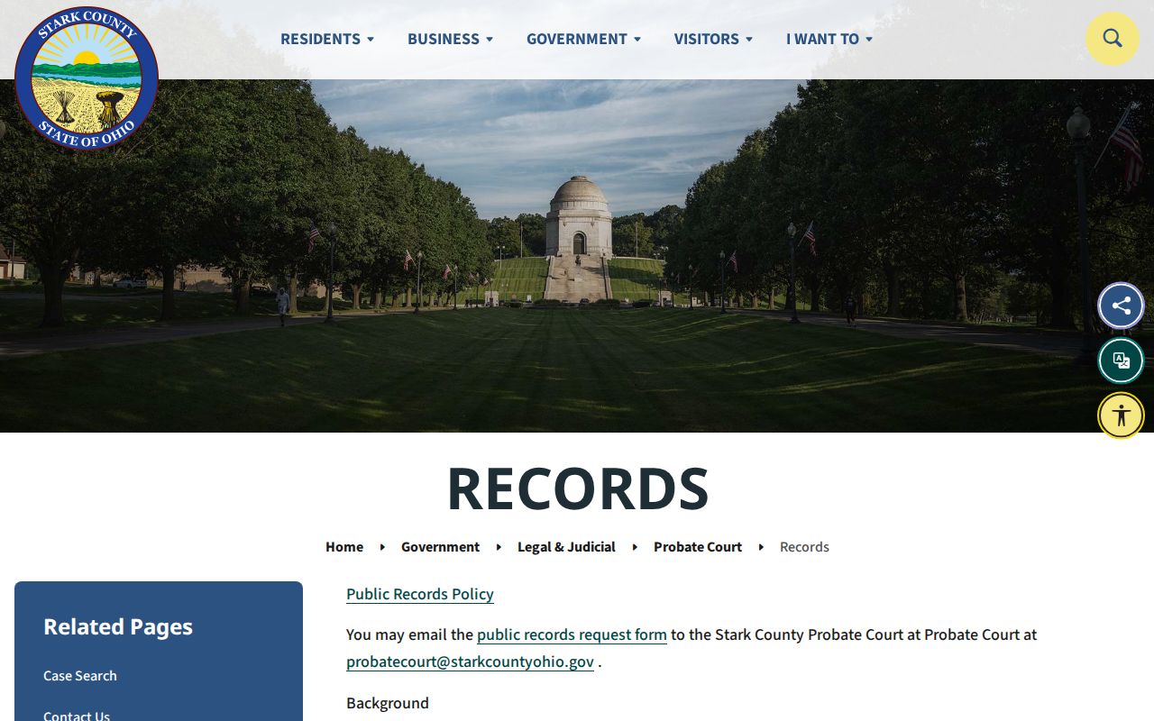 Stark County court records Probate archive and records source