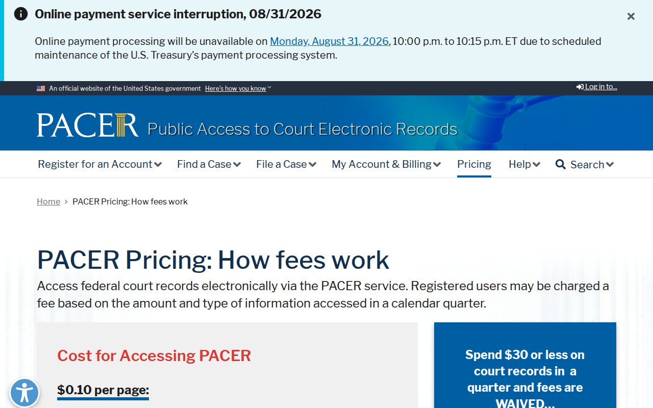 Stark County court records distinction for PACER federal access