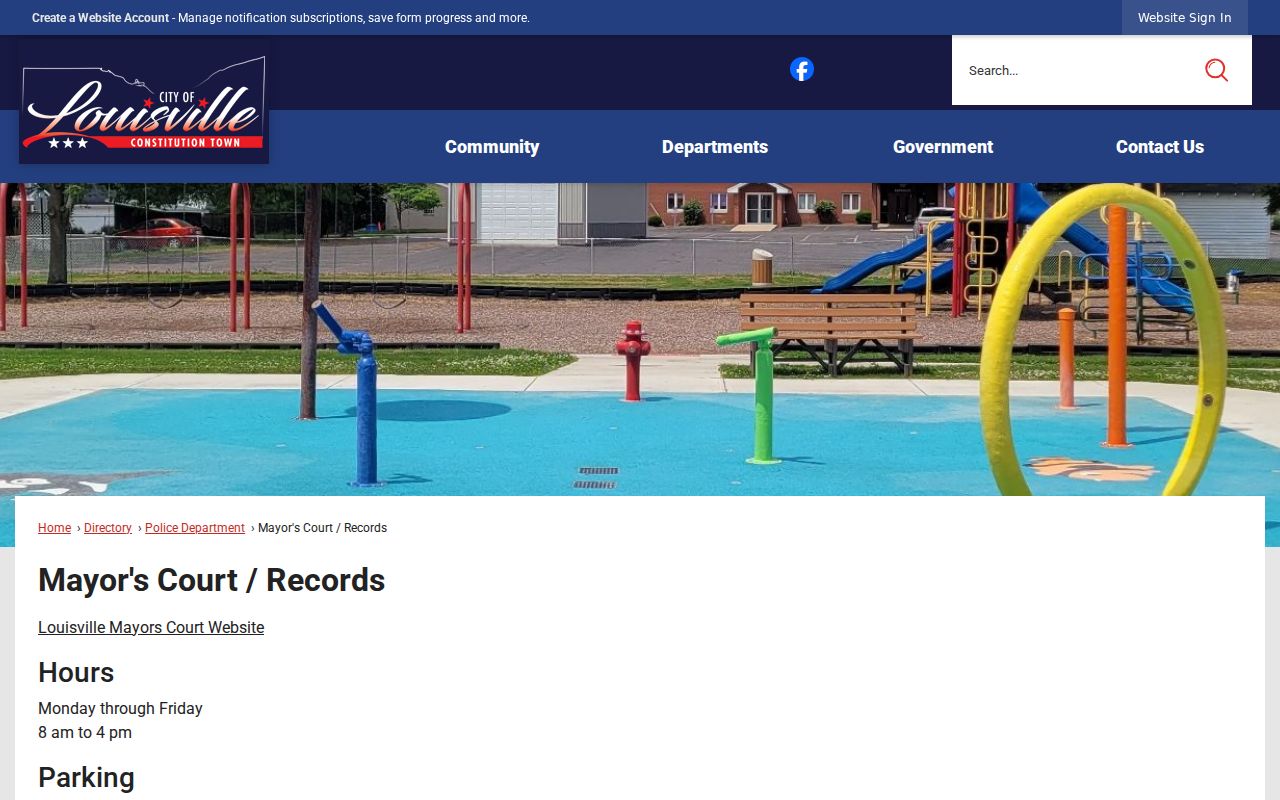 Louisville court records and Mayor’s Court official directory
